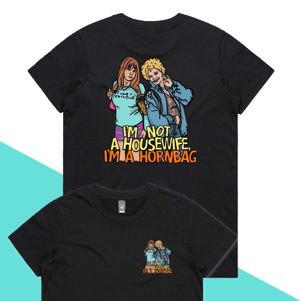 XS / Black / Small Front & Large Back Design Hornbag 😈 - Women's T Shirt