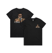 XS / Black / Small Front & Large Back Design I Love Lamp ❤️ - Women's T Shirt