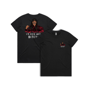 XS / Black / Small Front & Large Back Design I'm Rick James ✋🏾 - Women's T Shirt