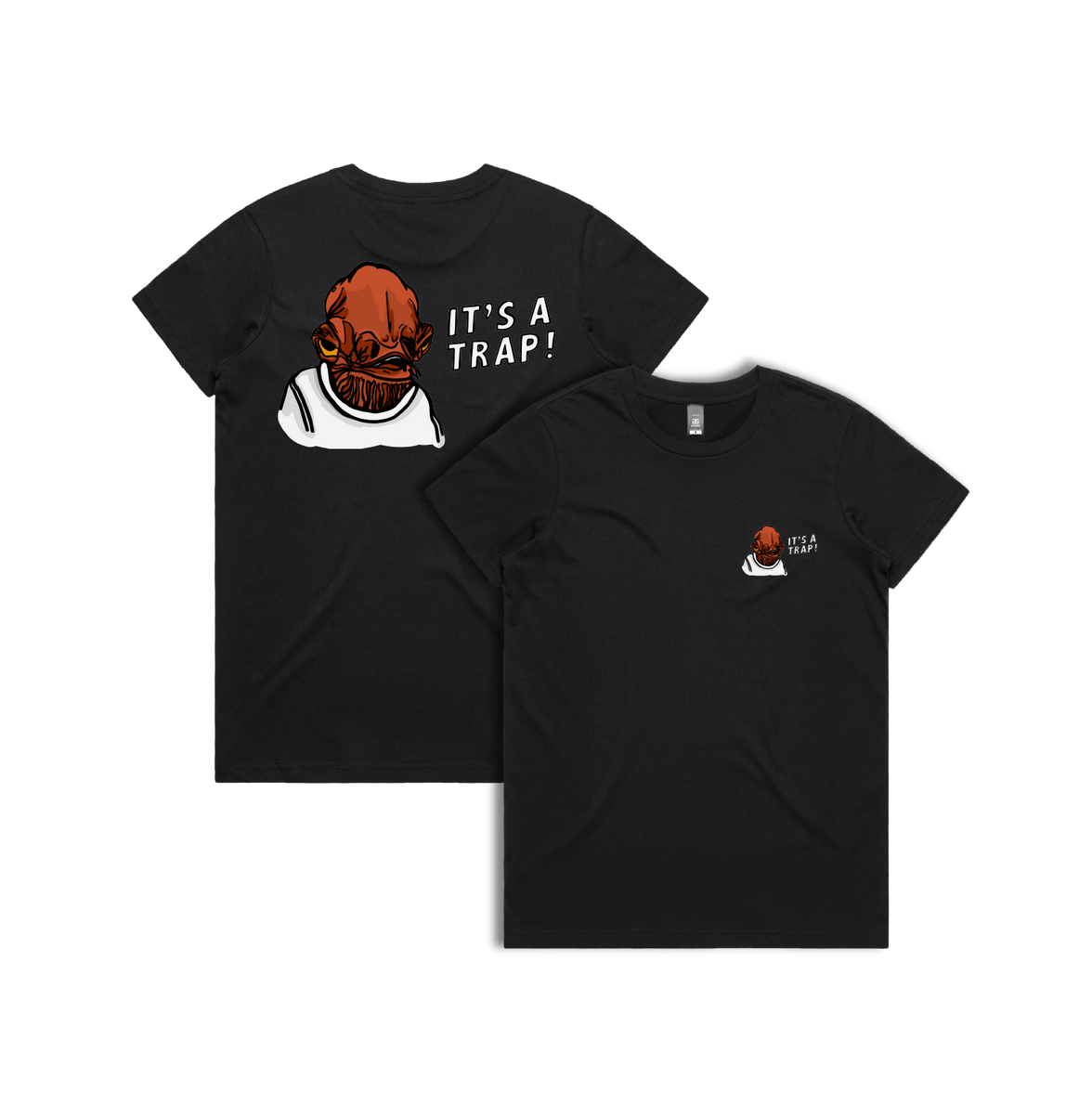 XS / Black / Small Front & Large Back Design It's a Trap ❗ - Women's T Shirt