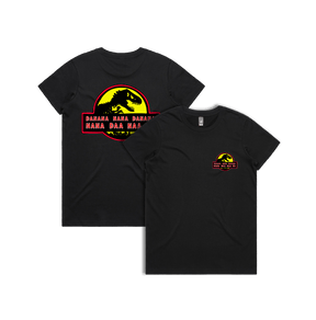 XS / Black / Small Front & Large Back Design Jurassic Park Theme 🦕 - Women's T Shirt