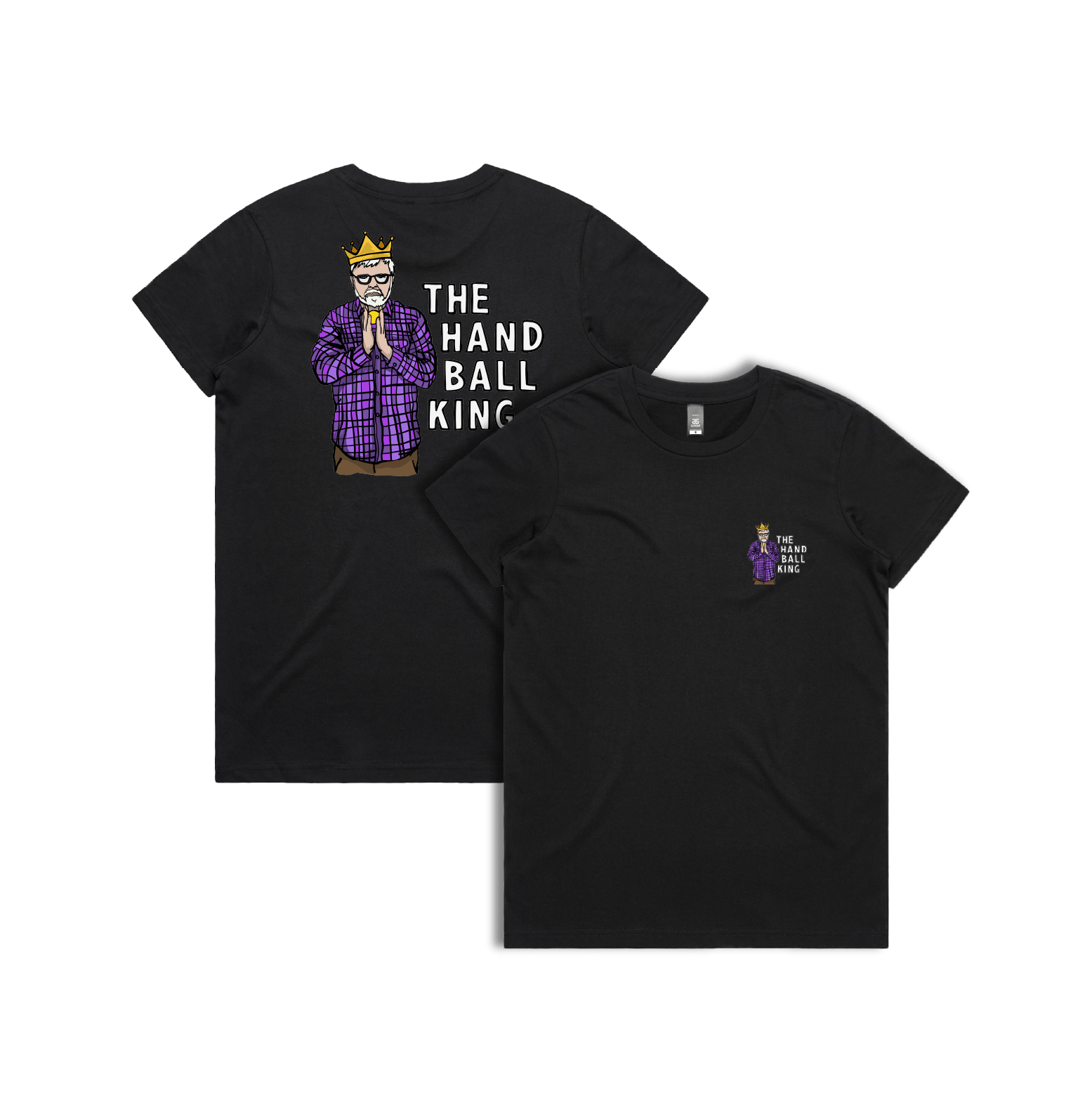 XS / Black / Small Front & Large Back Design K Rudd Handball King 👑 - Women's T Shirt