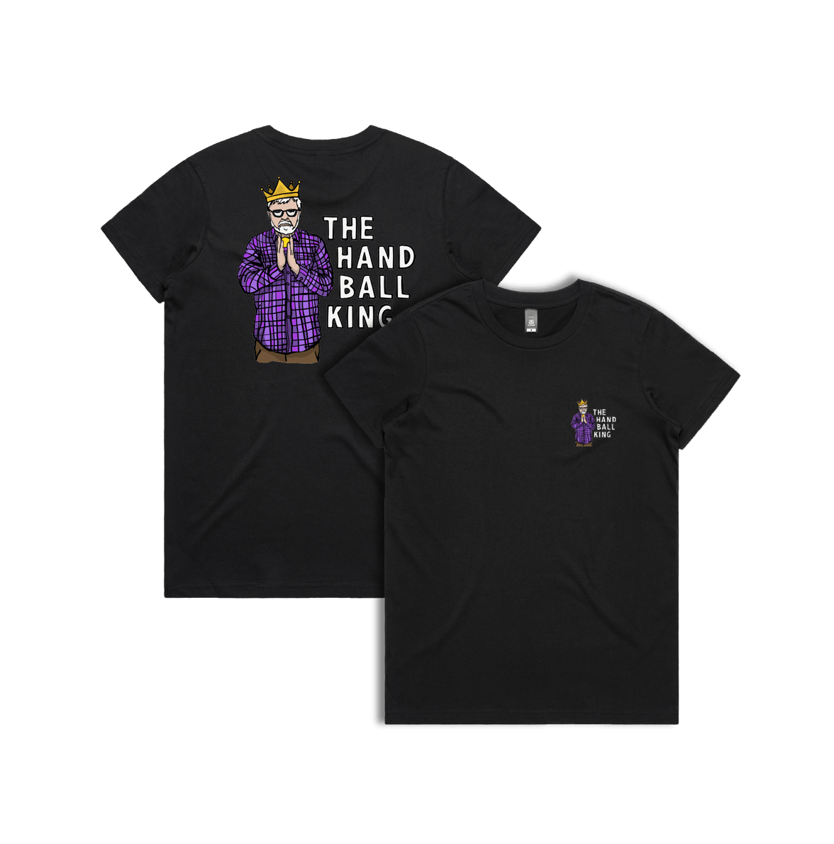 XS / Black / Small Front & Large Back Design K Rudd Handball King 👑 - Women's T Shirt