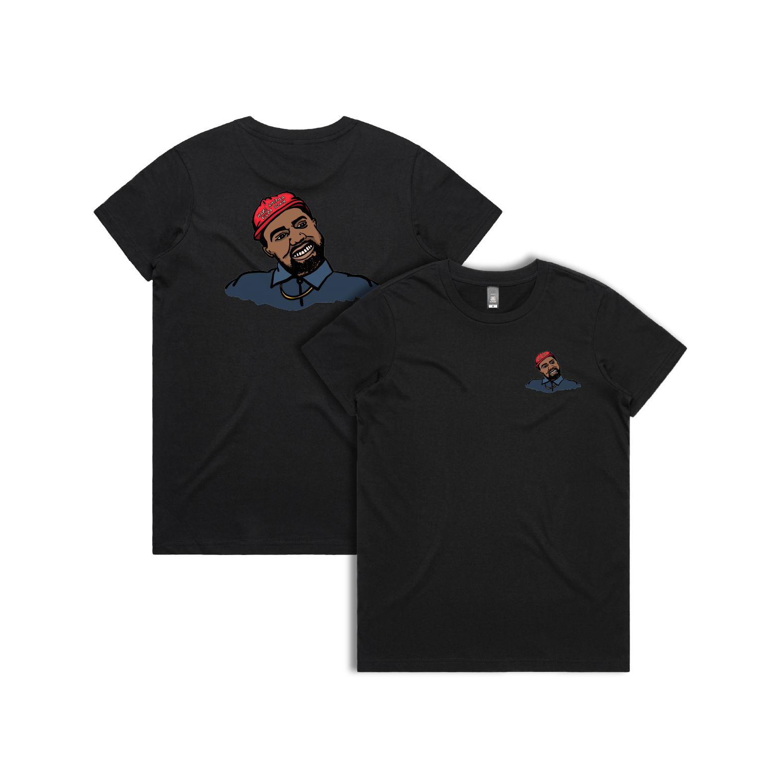 XS / Black / Small Front & Large Back Design Make America Yeezy Again 🦅 - Women's T Shirt