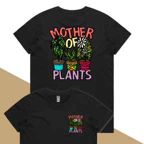 XS / Black / Small Front & Large Back Design Mother Of Plants 🌱🎍 – Women's T Shirt