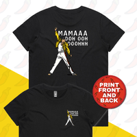 XS / Black / Small Front & Large Back Design Mummaaaaa 🎙️ - Women's T Shirt