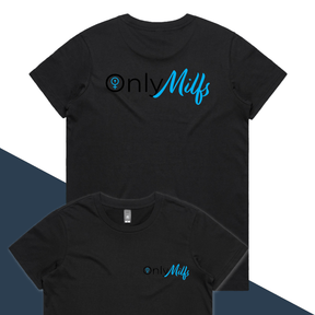 XS / Black / Small Front & Large Back Design Only Milfs 👩‍👧‍👦👀 – Women's T Shirt