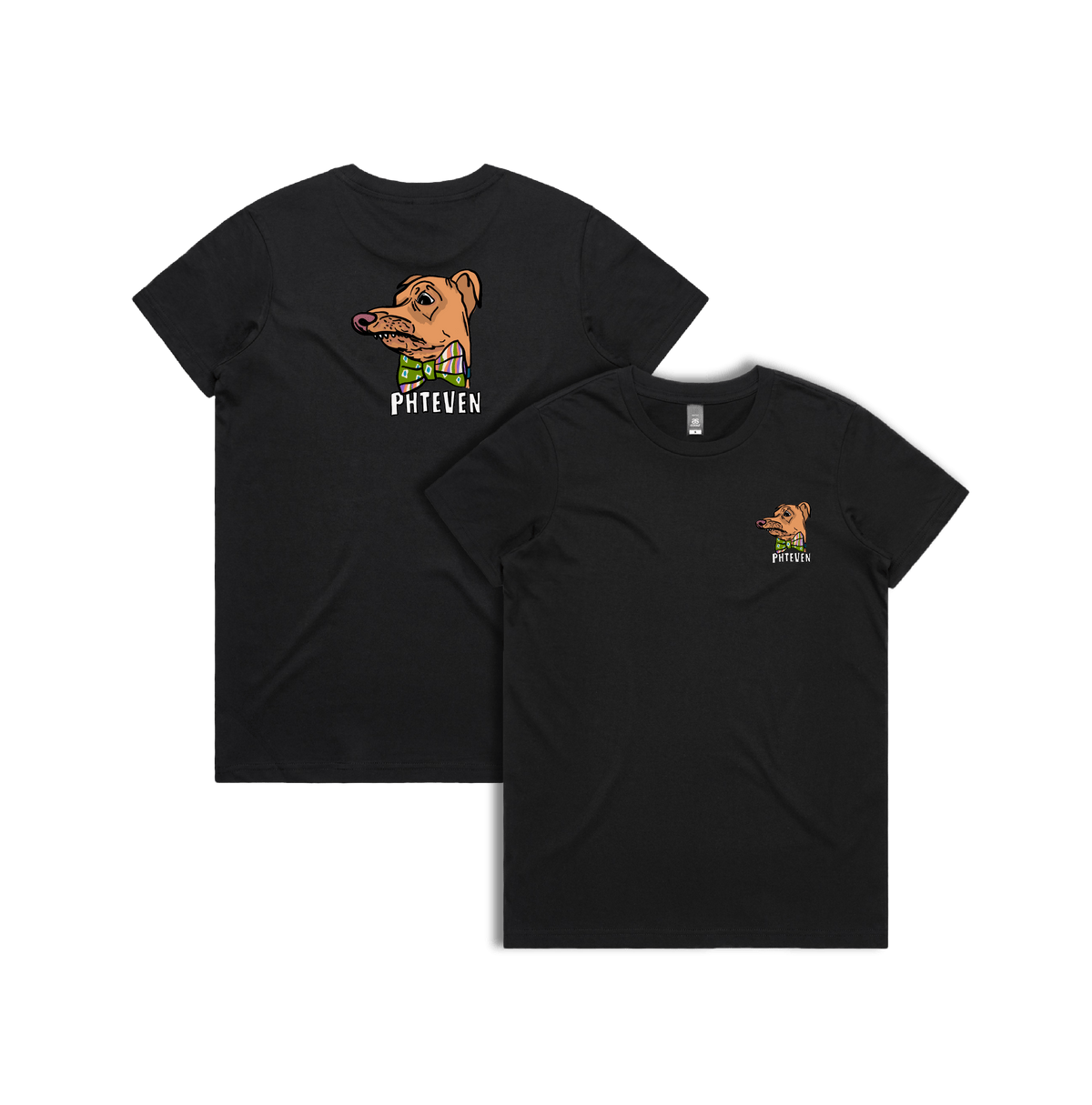 XS / Black / Small Front & Large Back Design Phteven Good Boy 🐶 - Women's T Shirt