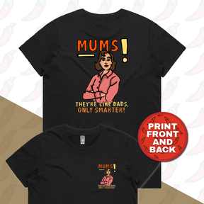 XS / Black / Small Front & Large Back Design Smart Mum 🧠 – Women's T Shirt