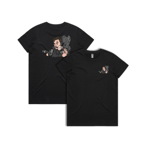 XS / Black / Small Front & Large Back Design Smokin' Elon 💨 - Women's T Shirt