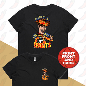 XS / Black / Small Front & Large Back Design SNAKE IN MY PANTS 🐍- Women's T Shirt
