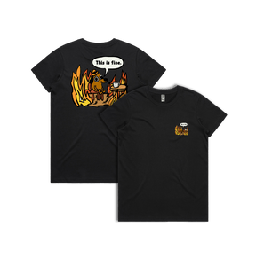 XS / Black / Small Front & Large Back Design This Is Fine 🔥 - Women's T Shirt