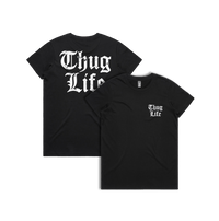XS / Black / Small Front & Large Back Design Thug Life 🖕🏾 - Women's T Shirt