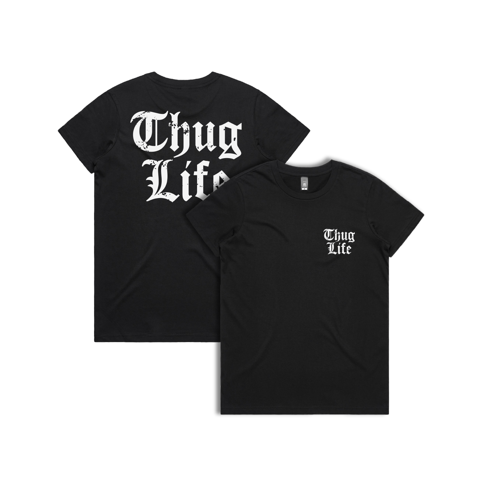 XS / Black / Small Front & Large Back Design Thug Life 🖕🏾 - Women's T Shirt