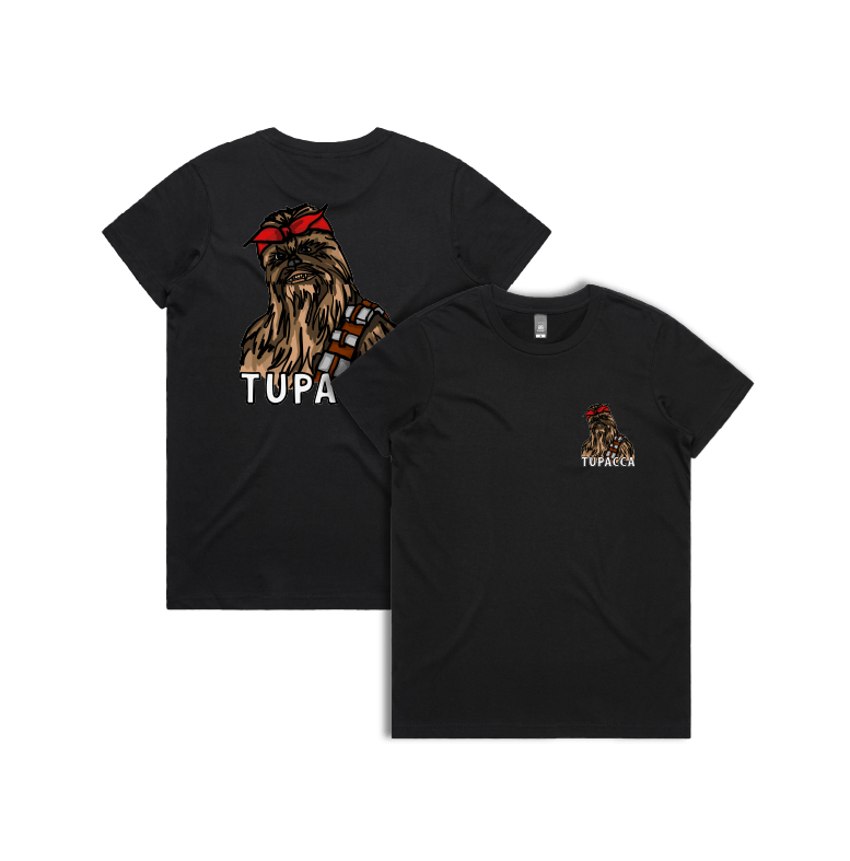 XS / Black / Small Front & Large Back Design Tupacca ✊🏾 - Women's T Shirt