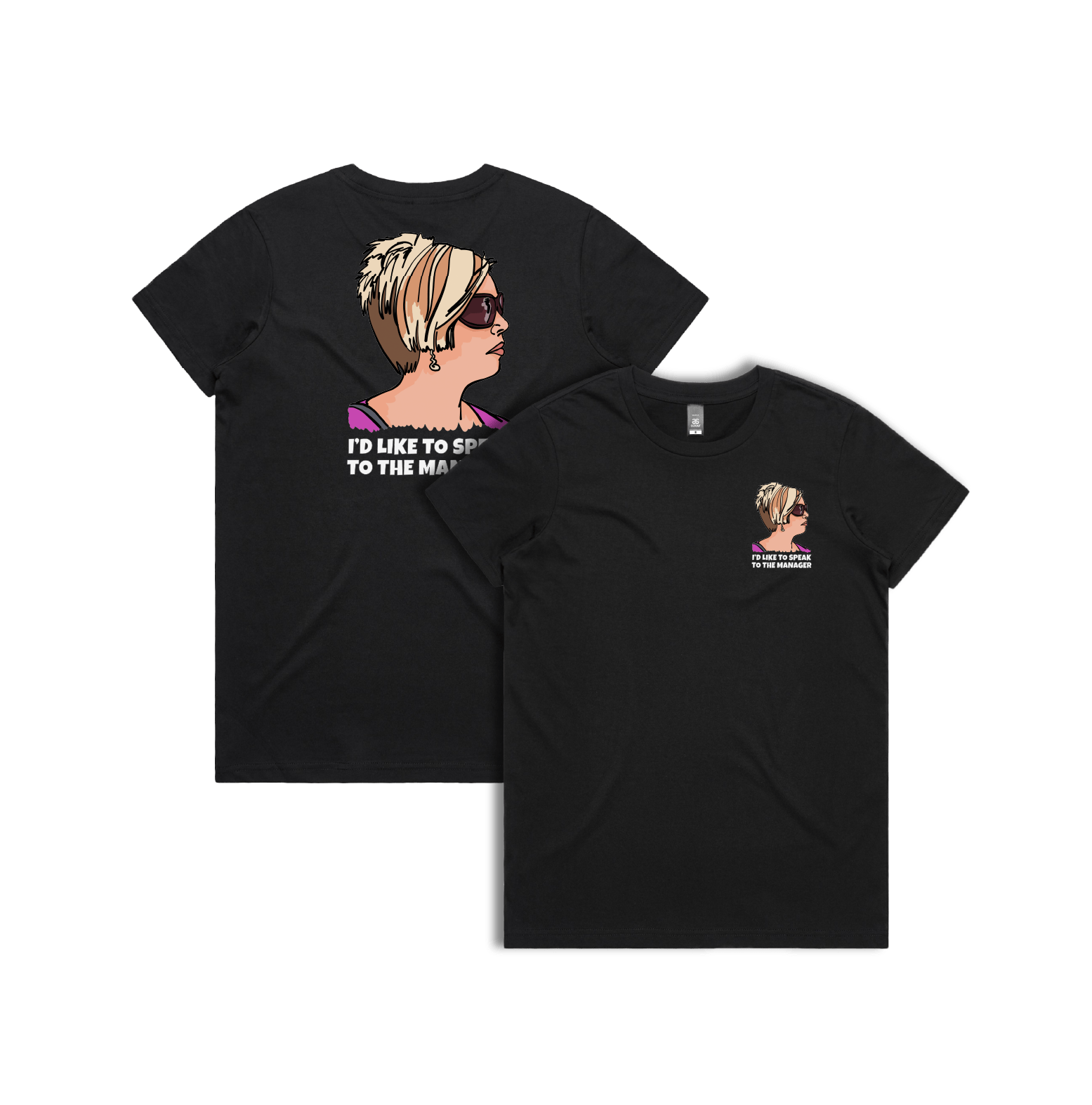 XS / Black / Small Front & Large Back Design Unleash the Karen 😤 - Women's T Shirt
