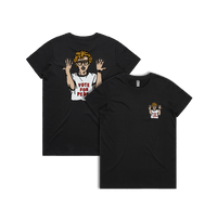 XS / Black / Small Front & Large Back Design Vote for Pedro 👓 - Women's T Shirt