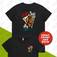 XS / Black / Small Front & Large Back Design Yeah the Snags! (YTS!) 🌭 - Women's T Shirt