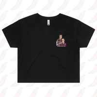 XS / Black Step Brothers 👨🏽‍🤝‍👨🏻 - Women's Crop Top