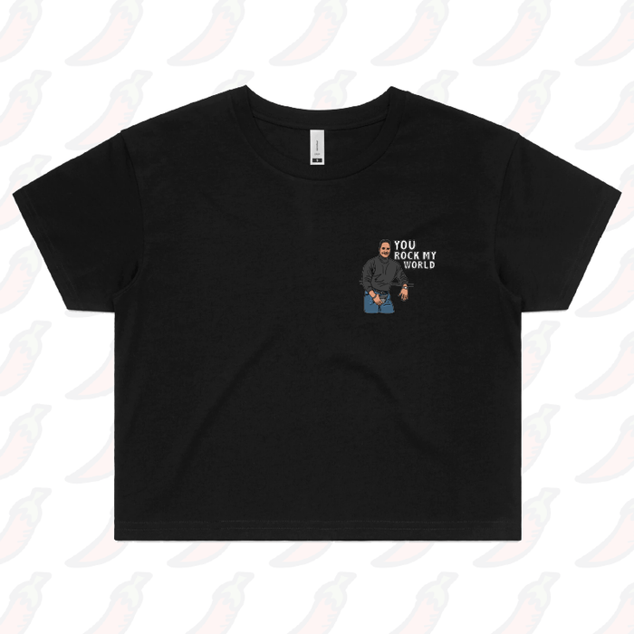 XS / Black U Rock My World 👨🏾- Women's Crop Top