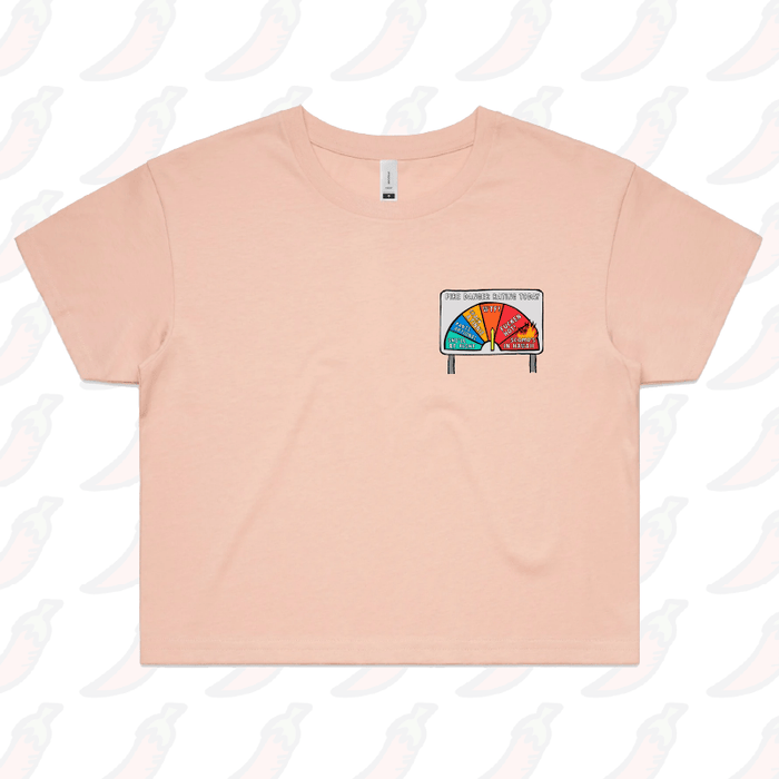 XS / Pink Aussie Fire Danger Rating 🚒 - Women's Crop Top