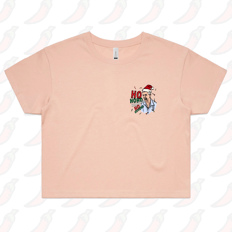 XS / Pink Barking Dog Man Christmas 🗣️🎄 - Women's Crop Top