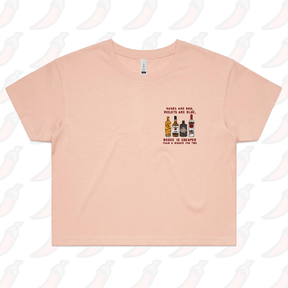 XS / Pink Boozy Date Night 🍸- Women's Crop Top
