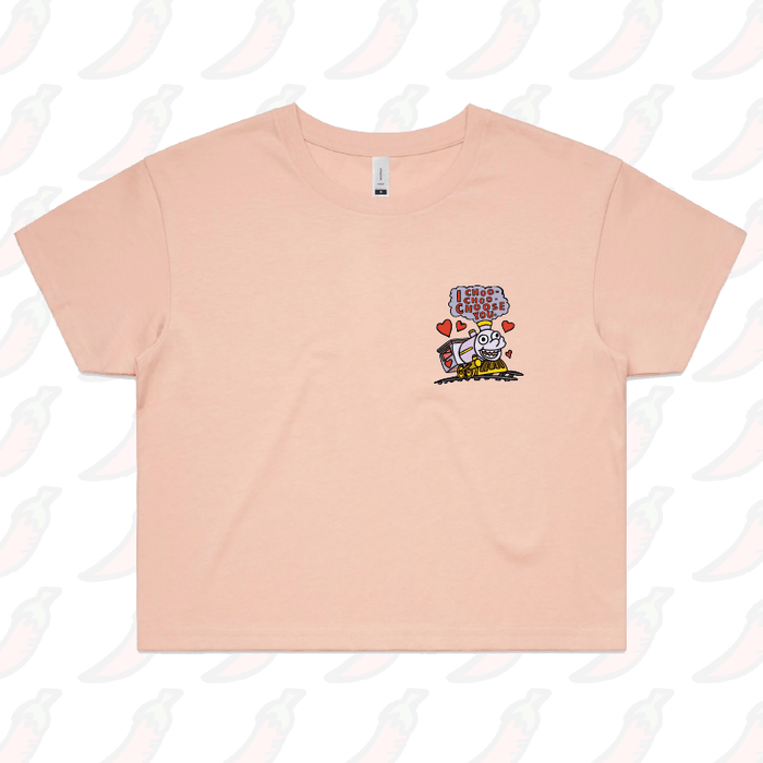 XS / Pink Choo Choo Choose You 🚂- Women's Crop Top