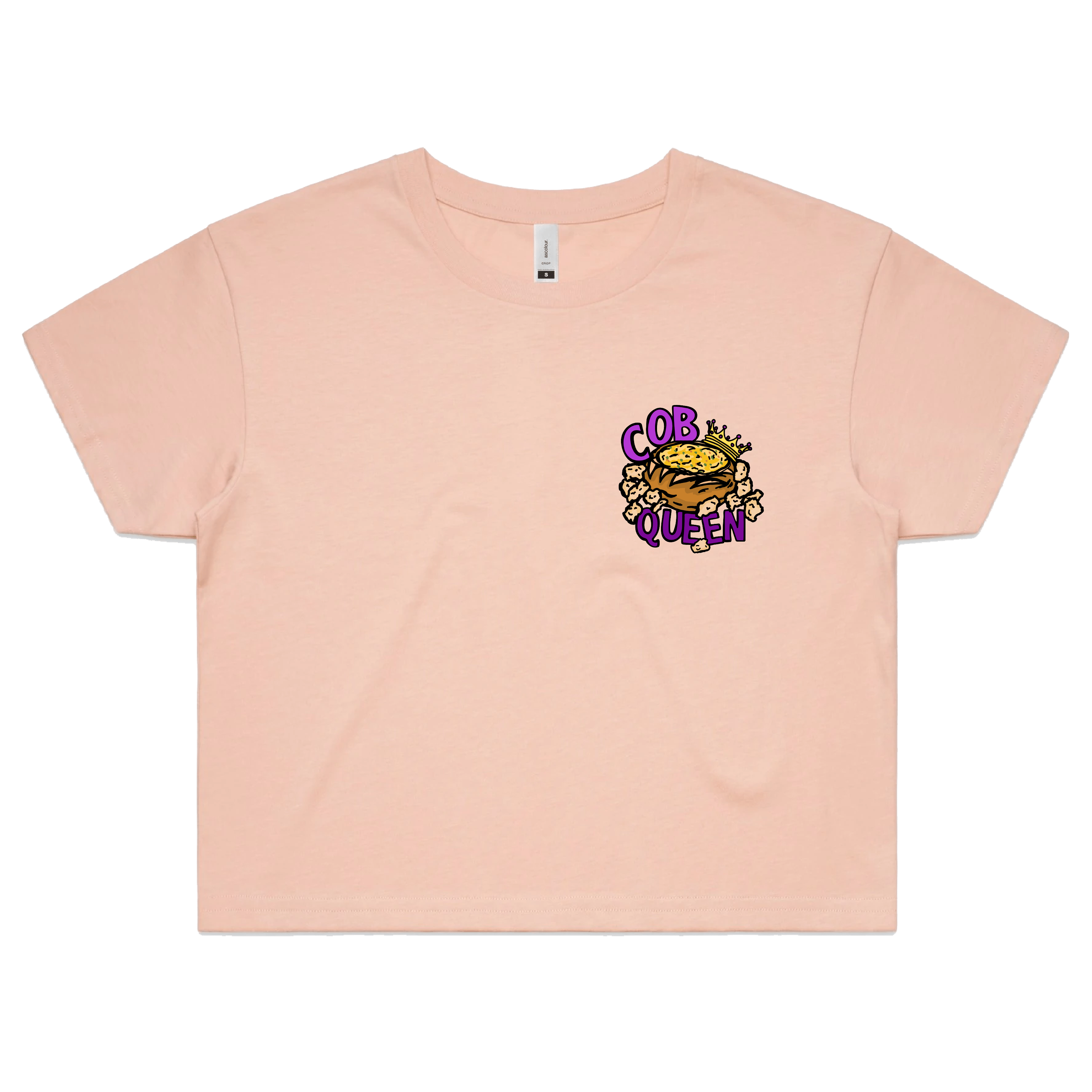 XS / Pink Cob Queen 👑🍞 – Women's Crop Top
