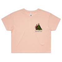 XS / Pink Rock Around The Christmas Tree 🎄- Women's Crop Top