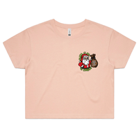 XS / Pink Santa is Coming 🎅🎄- Women's Crop Top