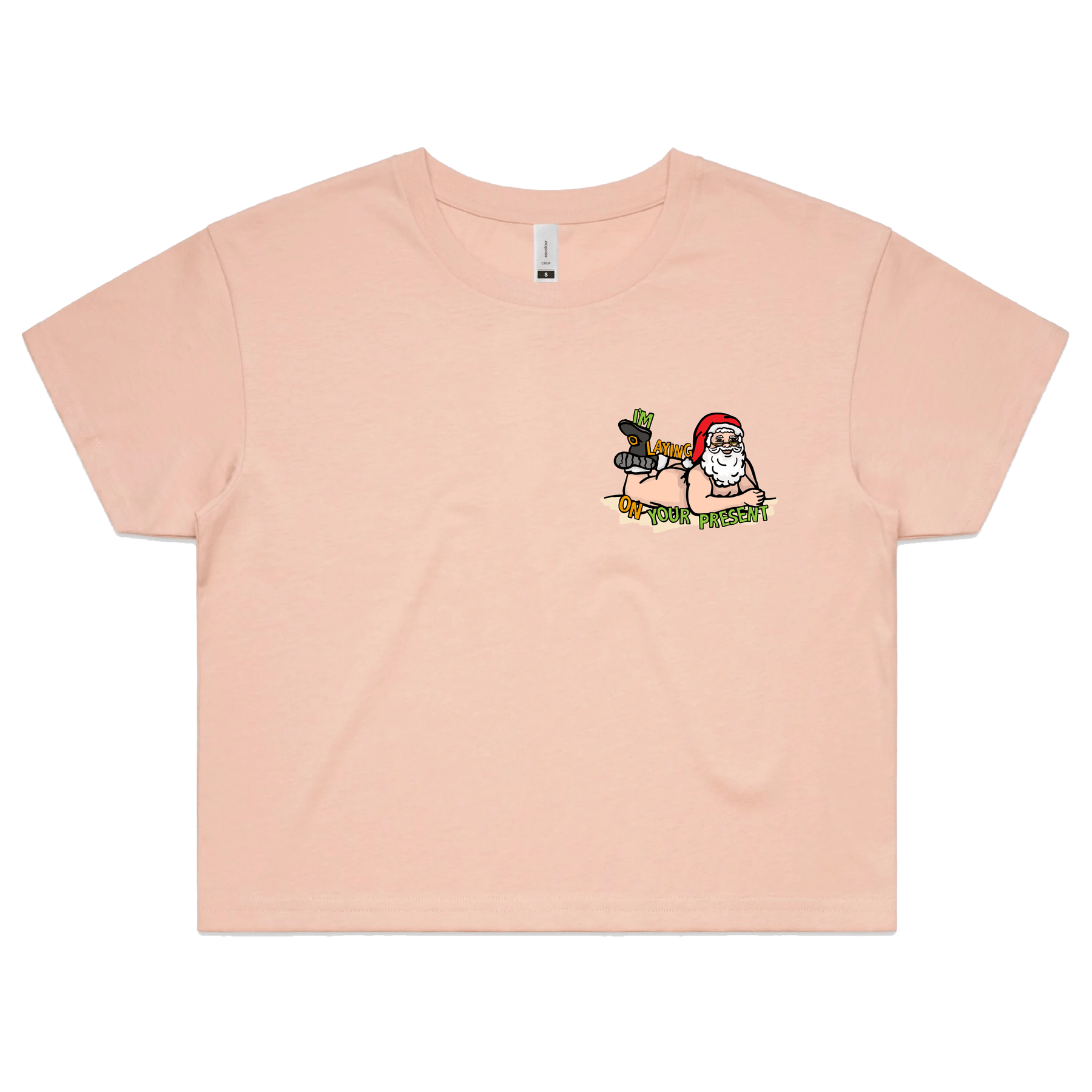 XS / Pink Santa’s Present 🎅🎄- Women's Crop Top