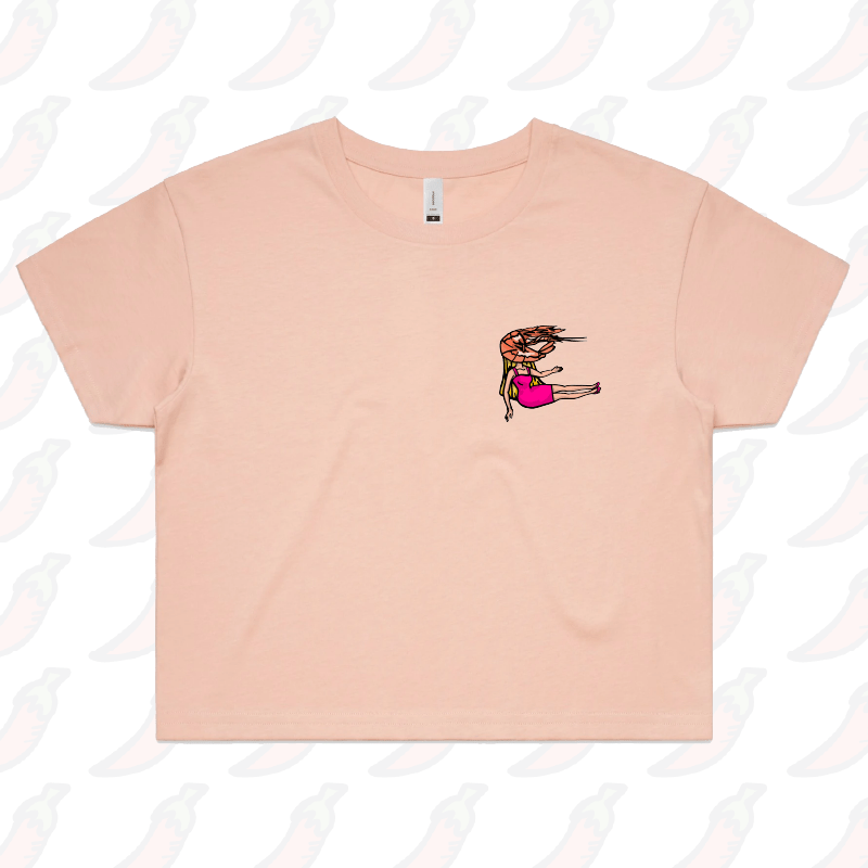 XS / Pink Shrimp on a Barbie 👜 - Women's Crop Top