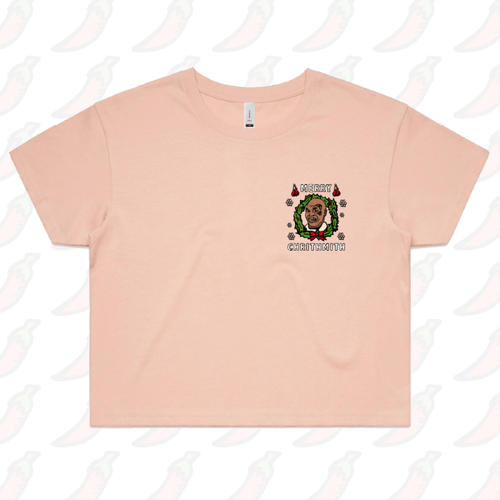 XS / Pink Tyson Christmas 🥊 - Women's Crop Top