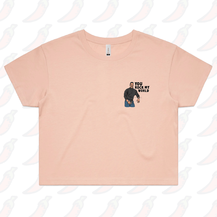 XS / Pink U Rock My World 👨🏾- Women's Crop Top