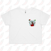 XS / White Birthday Boy Christmas 🎉🎄- Women's Crop Top