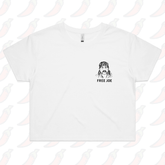 XS / White Free Joe 🚔 - Women's Crop Top