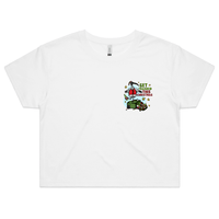 XS / White Ibis Christmas 🗑️🎄- Women's Crop Top