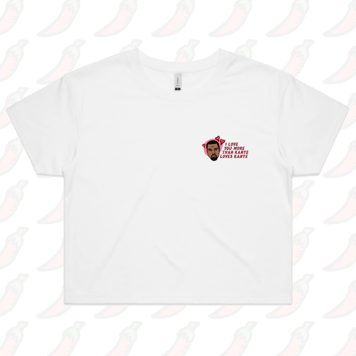 XS / White Kanye Love 🙌🏿 - Women's Crop Top