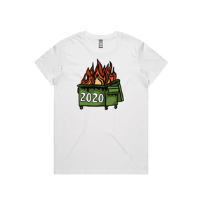 XS / White / Large Front Design 2020 Dumpster Fire 🗑️ - Women's T Shirt