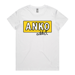 XS / White / Large Front Design ANKO Addict 💉 - Women's T Shirt