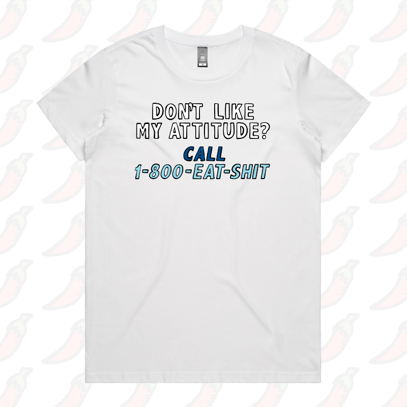 XS / White / Large Front Design Attitude ☎️ - Women's T Shirt