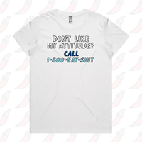 XS / White / Large Front Design Attitude ☎️ - Women's T Shirt