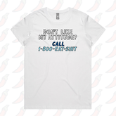XS / White / Large Front Design Attitude ☎️ - Women's T Shirt