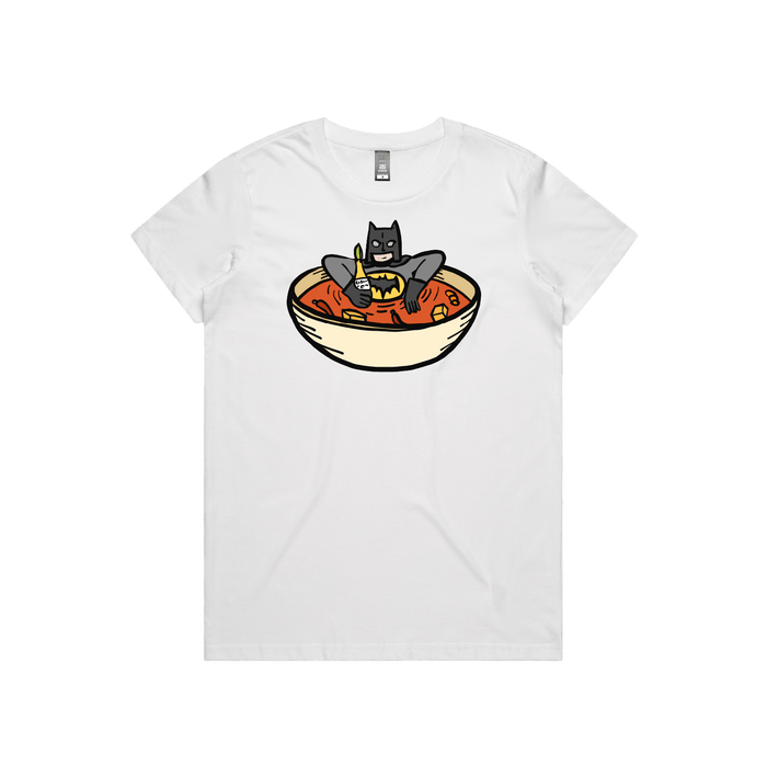 XS / White / Large Front Design Bat Soup 🦇 - Women's T Shirt