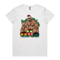 XS / White / Large Front Design Big Barry Christmas 🍆🎄- Women's T Shirt