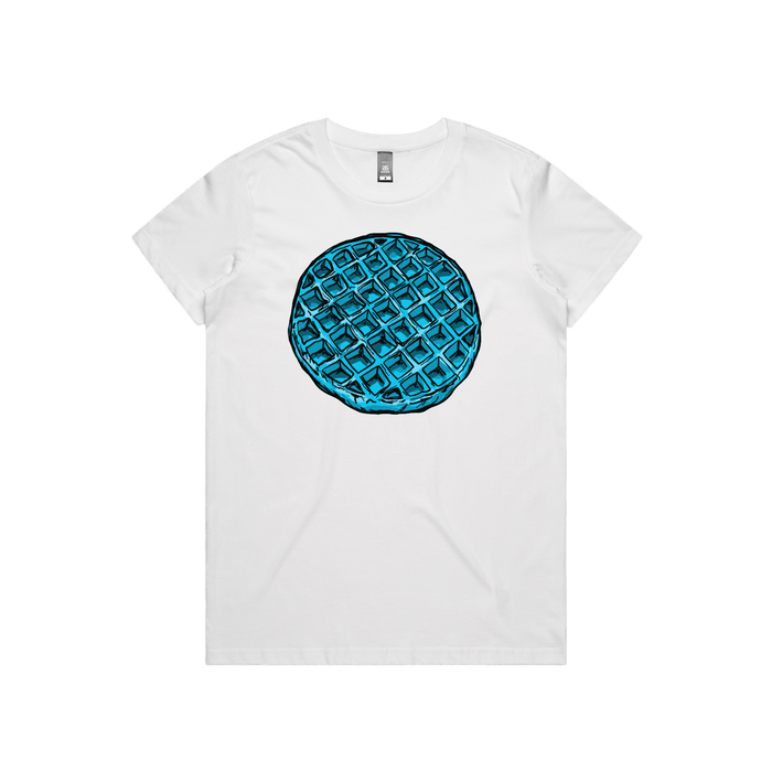 XS / White / Large Front Design Blue Waffle 🧇🤮 - Women's T Shirt