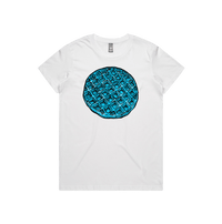 XS / White / Large Front Design Blue Waffle 🧇🤮 - Women's T Shirt
