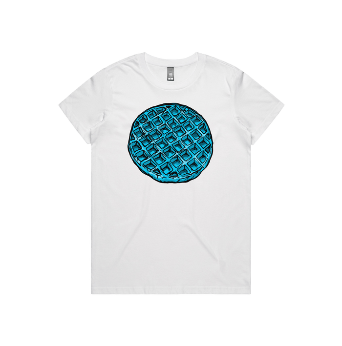 XS / White / Large Front Design Blue Waffle 🧇🤮 - Women's T Shirt
