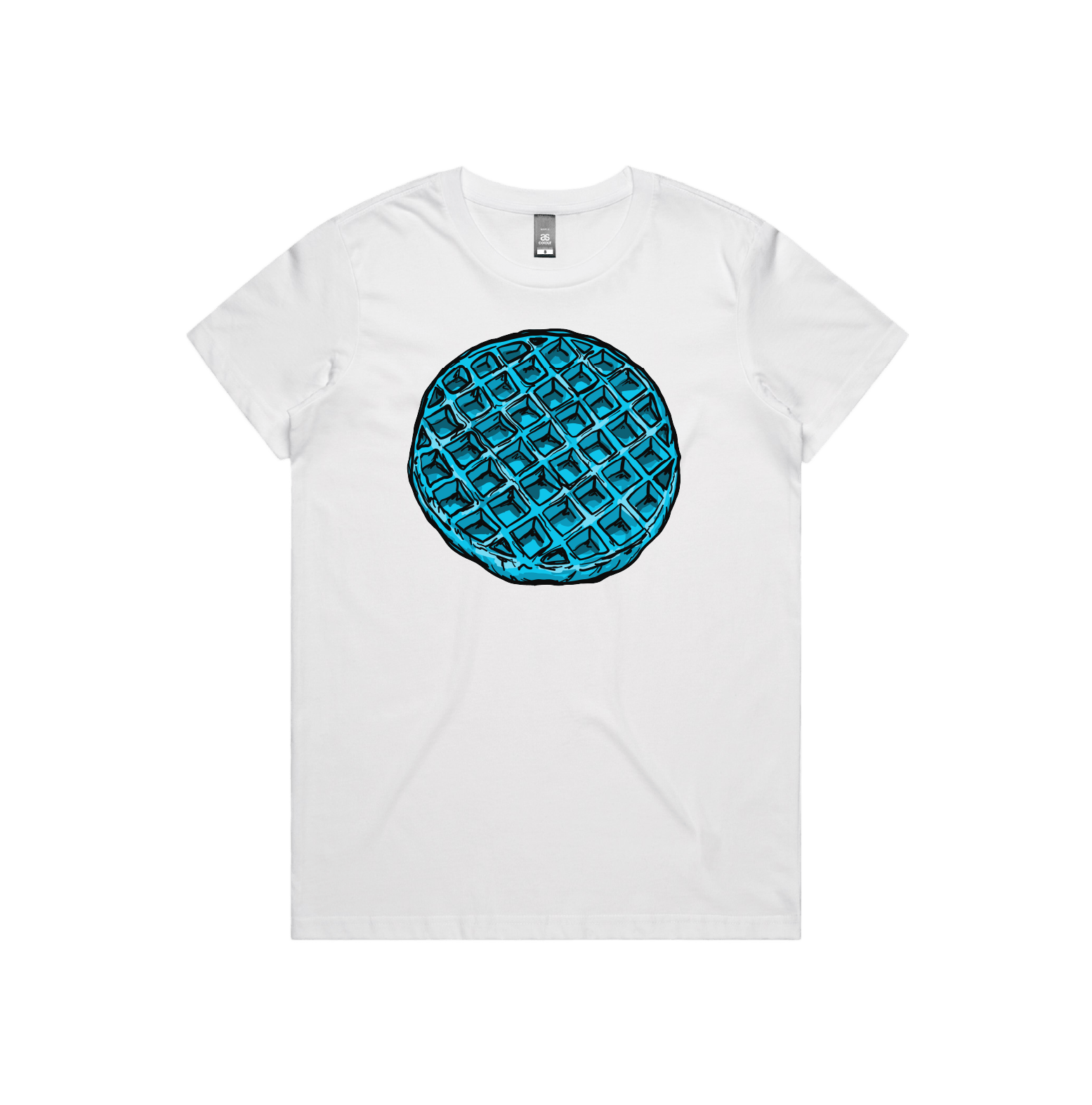 XS / White / Large Front Design Blue Waffle 🧇🤮 - Women's T Shirt